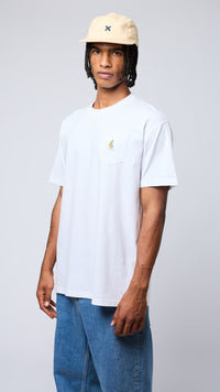 CAMISETA POCKET BANANA BLANCA