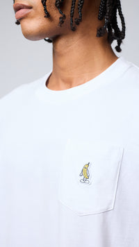 CAMISETA POCKET BANANA BLANCA