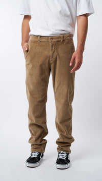 BROWN CORDUROY STRAIGHT PANTS