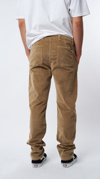 BROWN CORDUROY STRAIGHT PANTS