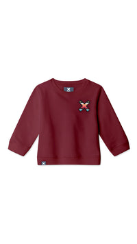 BURGUNDY CLASSIC KIDS CREW