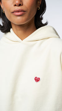 CREAM HEART WOMAN HOODIE