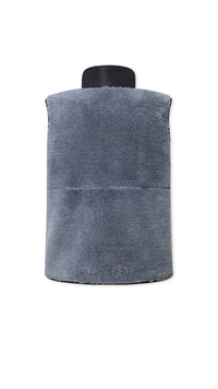 DARK GREY ROPE FLEECE VEST