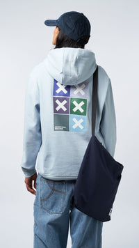 ICE BLUE SQUARE HOODIE