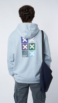 ICE BLUE SQUARE HOODIE