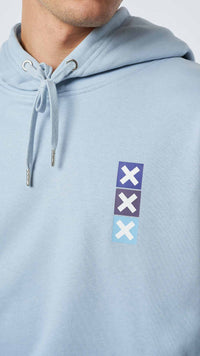 ICE BLUE SQUARE HOODIE