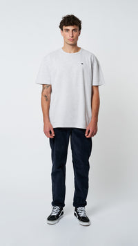 LIGHT GREY MELANGE PATCH TEE