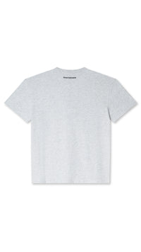 LIGHT GREY MELANGE PATCH TEE