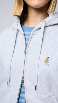 FULL ZIP HOODIE BANANA LIGHT GREY MELANGE