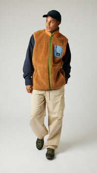 ORANGE ROPE FLEECE VEST