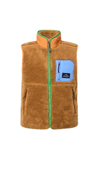 ORANGE ROPE FLEECE VEST