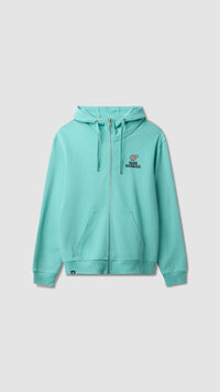 SUDADERA CON CAPUCHA FULL ZIP HARDY ACQUA