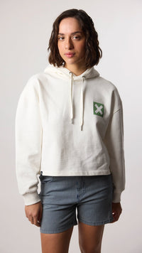 SUDADERA CON CAPUCHA MUJER NATURE BLANCO ROTO