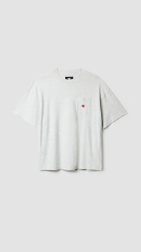 CAMISETA HEART POCKET LIGHT GREY MELANGE