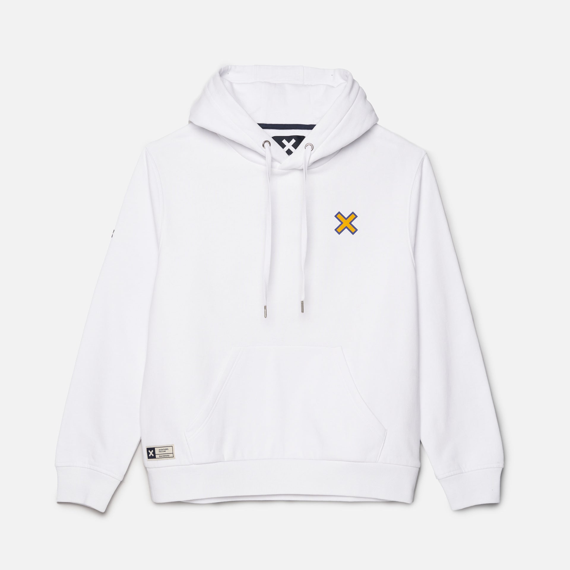 WHITE VIBE HOODIE Blue Banana Brand