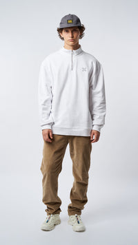 SUDADERA HALF ZIP REEF BLANCA