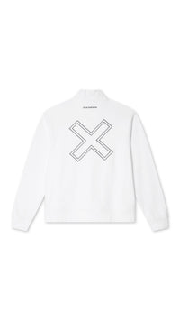 WHITE REEF HALF ZIP CREW