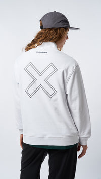 WHITE REEF HALF ZIP CREW